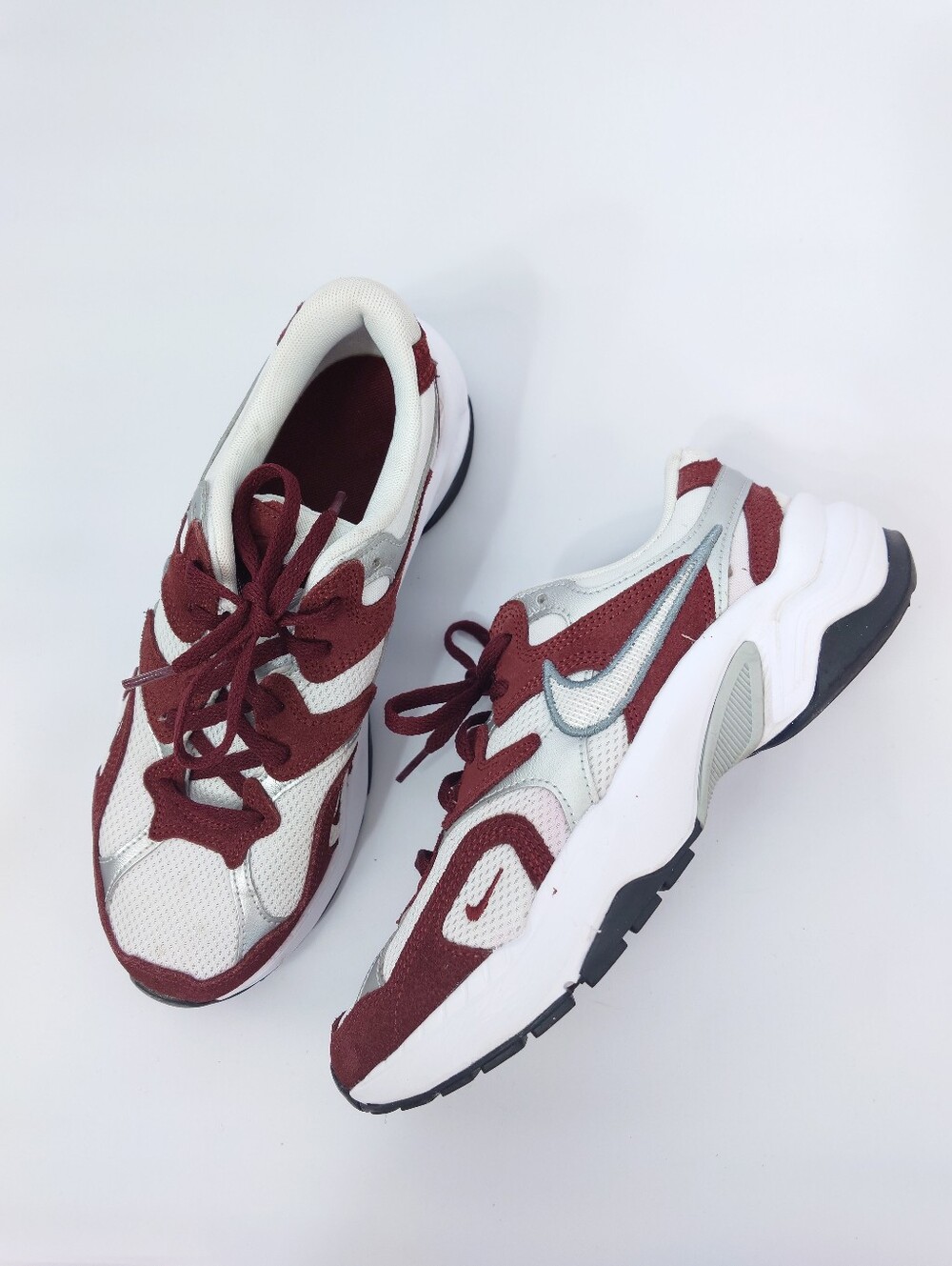 Nike AL8 Dark Team Red Mesh Suede Chunky Sneakers Women's Size 8 EU 39 FJ3794-60